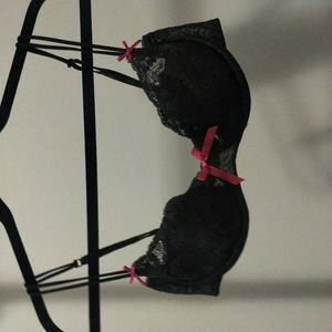La SENZA Black Lace Demi Balconette Bra 38C